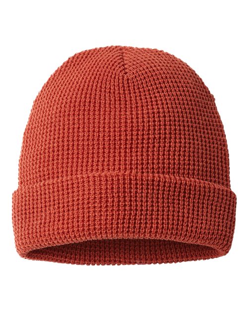 Waffle Cuffed Beanie. 146R (Choose Your Design)