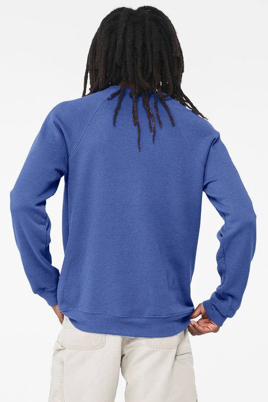 BELLA+CANVAS Unisex Sponge Fleece Raglan Sweatshirt. BC3901 (Choose Your Logo)