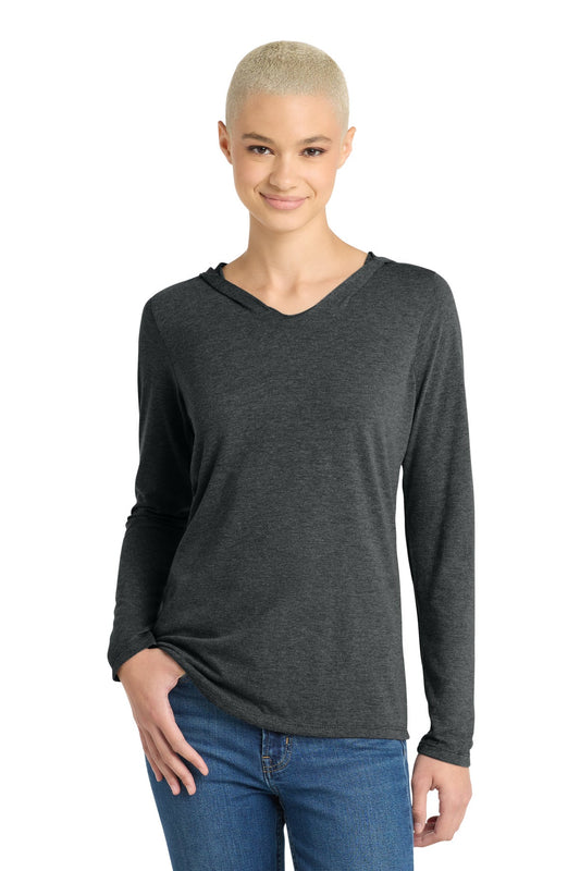 District Women's Perfect Tri Long Sleeve Hoodie. DM139L (Choose Your Design)