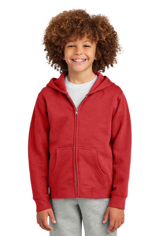 District Youth V.I.T. Fleece Full-Zip Hoodie. DT6102Y (Choose Your Design)
