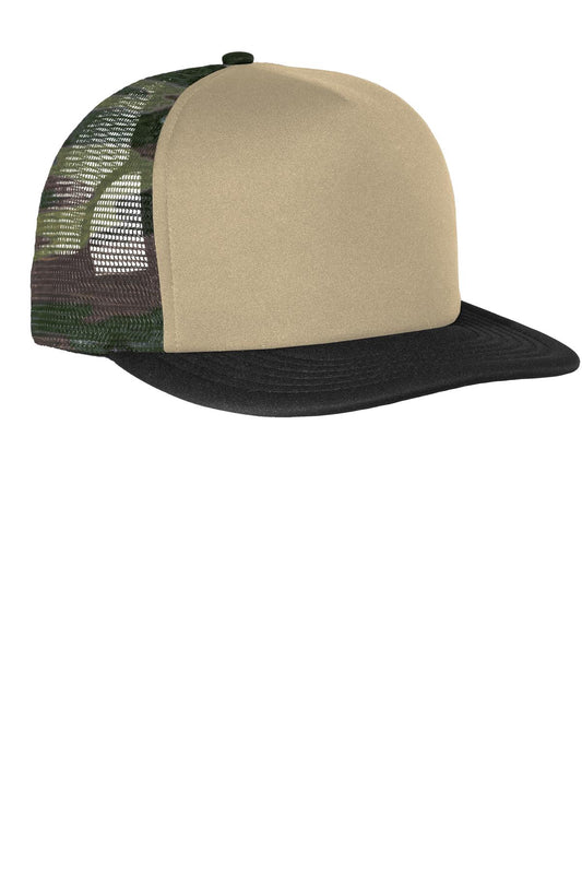 District Flat Bill Snapback Trucker Cap. DT624 (Choose Your Design)