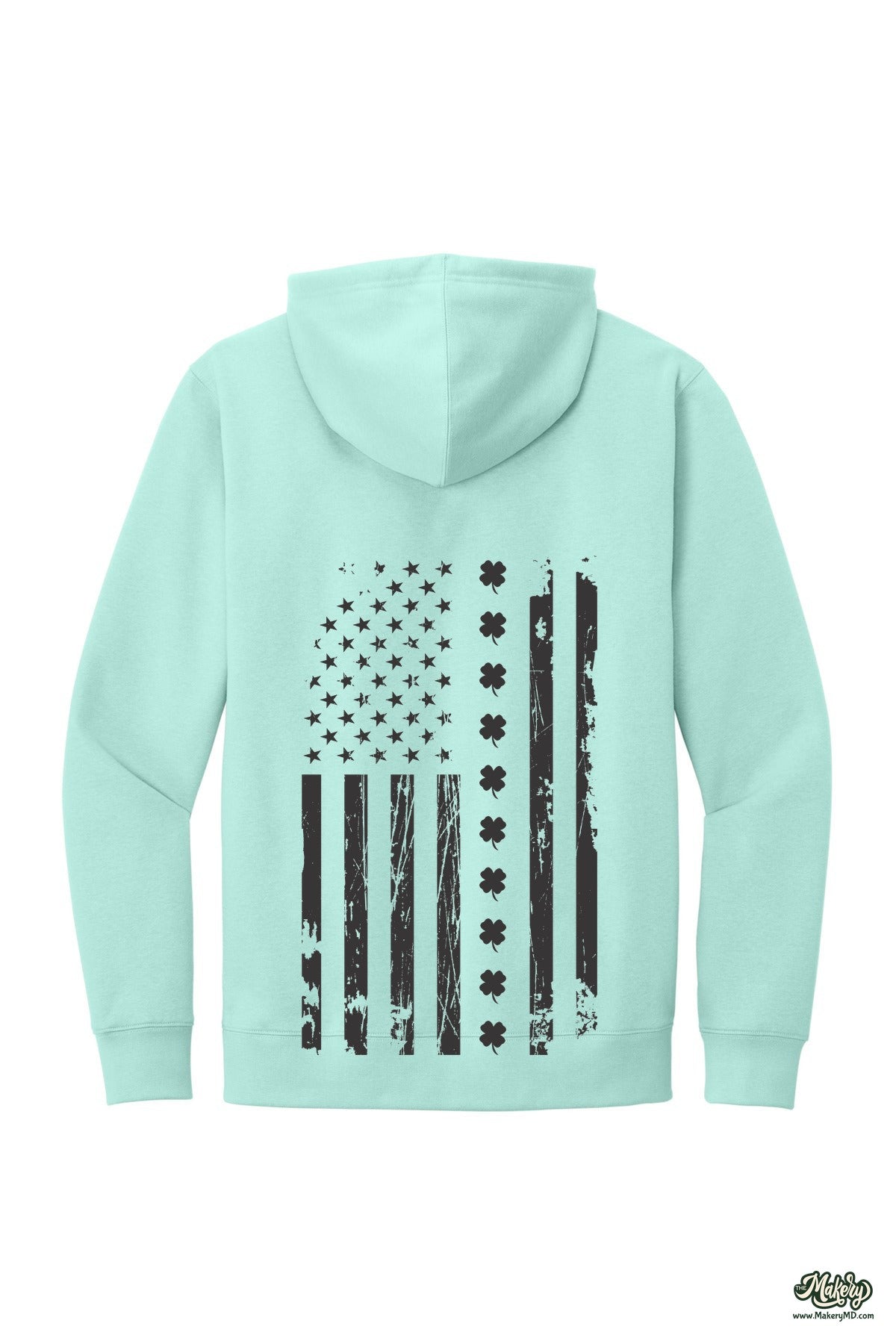 Shamrock Flag - Hoodie / Sea Mist / back