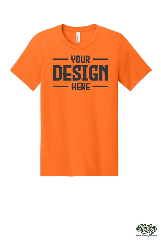 BELLA+CANVAS Unisex Heather CVC Short Sleeve Tee. BC3001CVC (Choose Your Design)