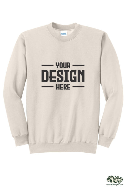 Port & Co Core Fleece Crewneck Sweatshirt. PC78 (Choose Your Design)