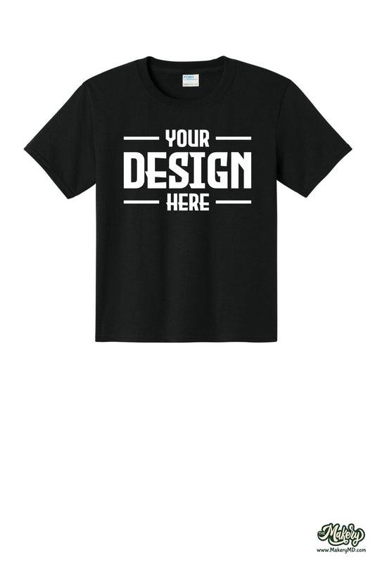 Port & Co Youth Essential Tee. PC61Y (Choose Your Design)