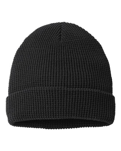 Waffle Cuffed Beanie. 146R (Choose Your Design)