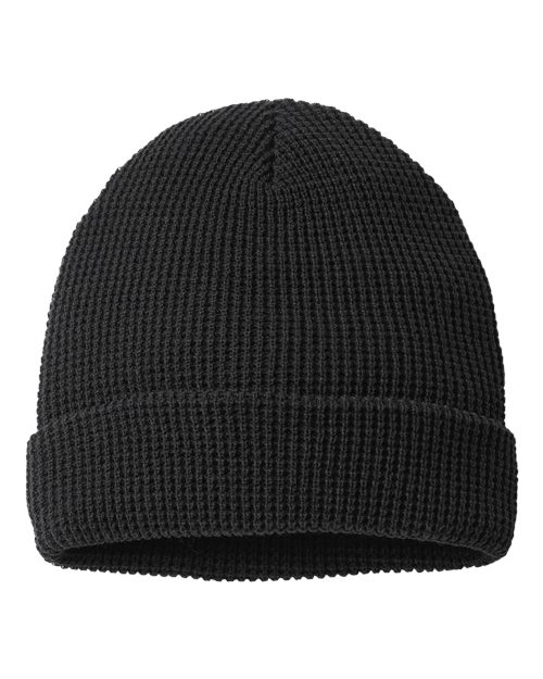 Waffle Cuffed Beanie. 146R (Choose Your Design)