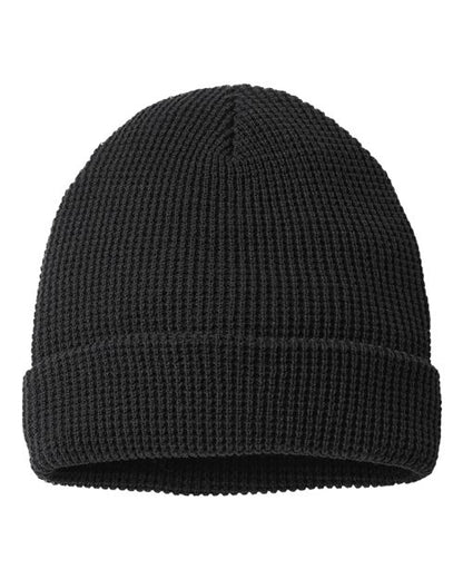 Waffle Cuffed Beanie. 146R (Choose Your Design)