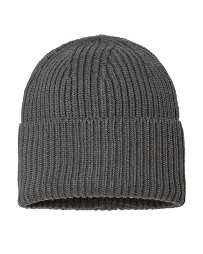 Sustainable Chunky Rib Cuffed Beanie