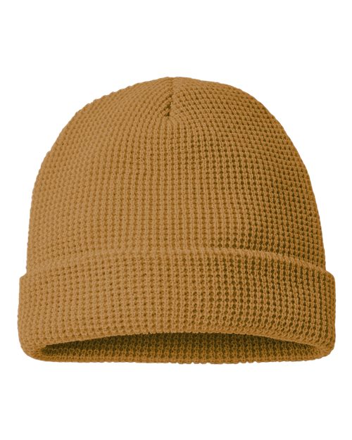 Waffle Cuffed Beanie. 146R (Choose Your Design)