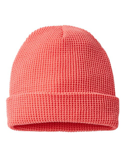 Waffle Cuffed Beanie. 146R (Choose Your Design)