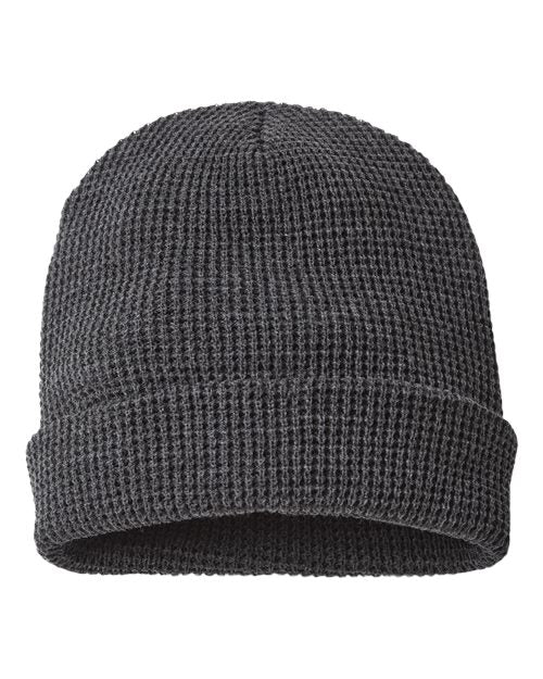 Waffle Cuffed Beanie. 146R (Choose Your Design)