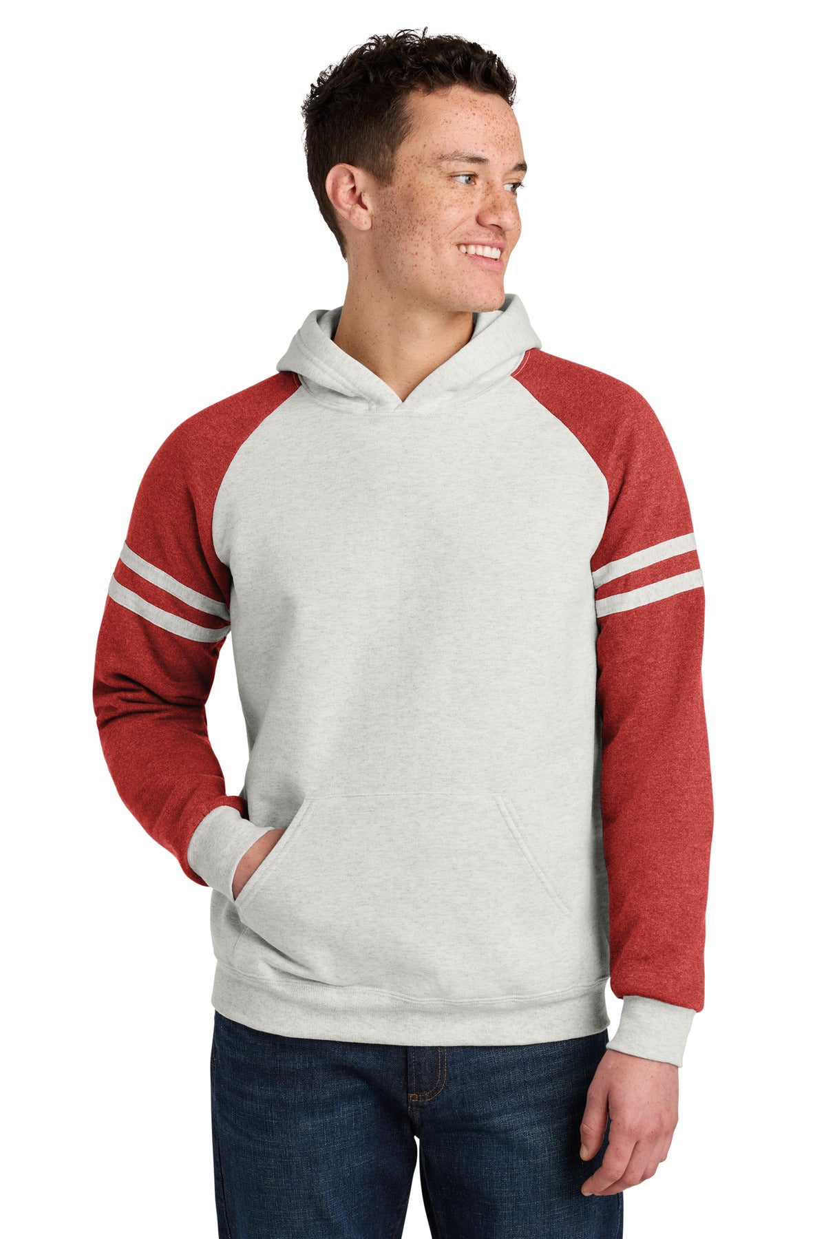 Jerzees Unisex NuBlend Varsity Colorblock Hooded Sweatshirt. 97C (Choose Your Design)