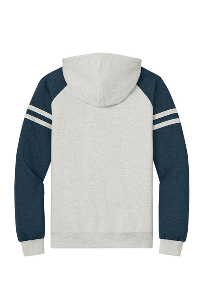 Jerzees Unisex NuBlend Varsity Colorblock Hooded Sweatshirt. 97C (Choose Your Design)