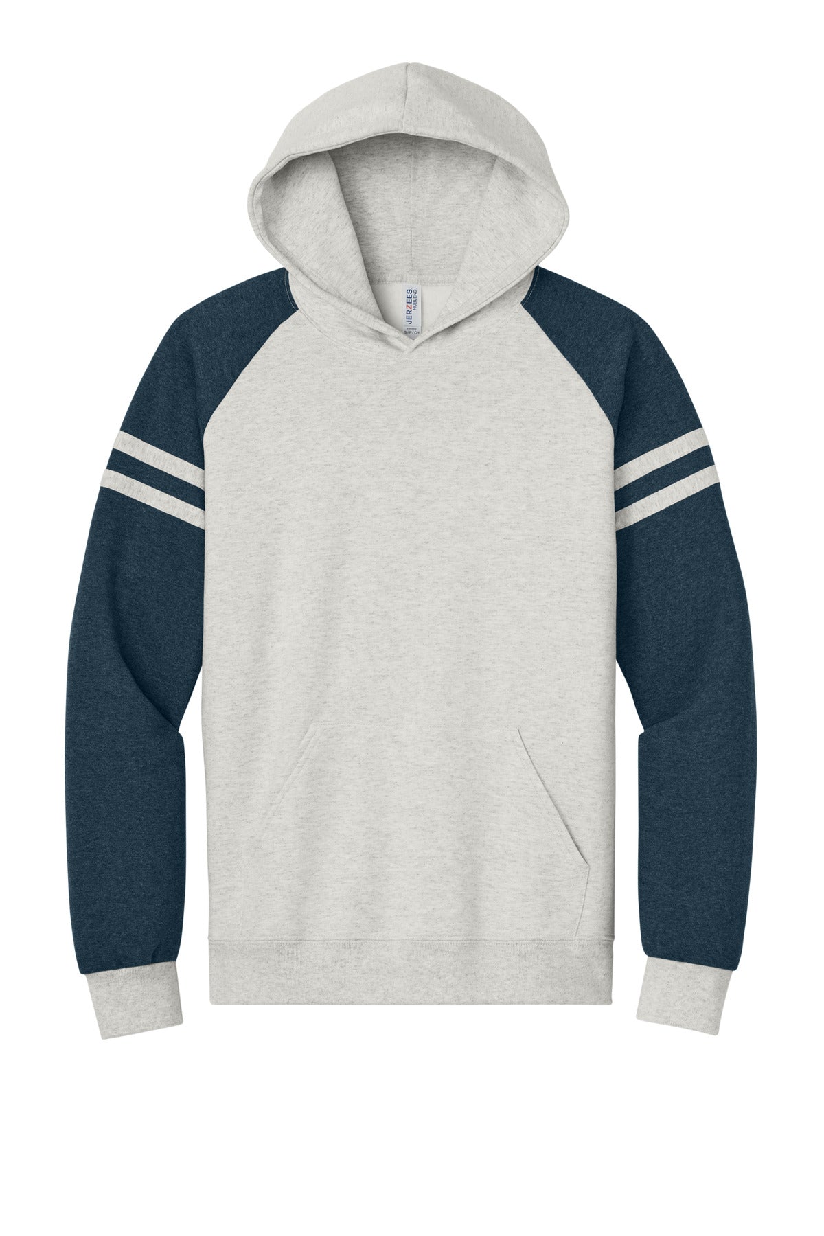 Jerzees Unisex NuBlend Varsity Colorblock Hooded Sweatshirt. 97C (Choose Your Design)