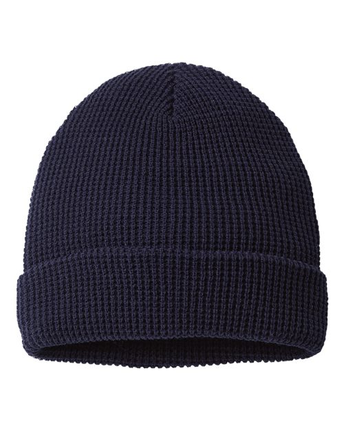 Waffle Cuffed Beanie. 146R (Choose Your Design)