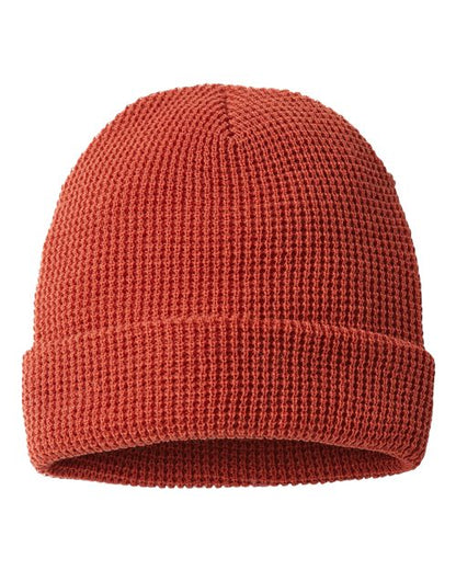 Waffle Cuffed Beanie. 146R (Choose Your Design)