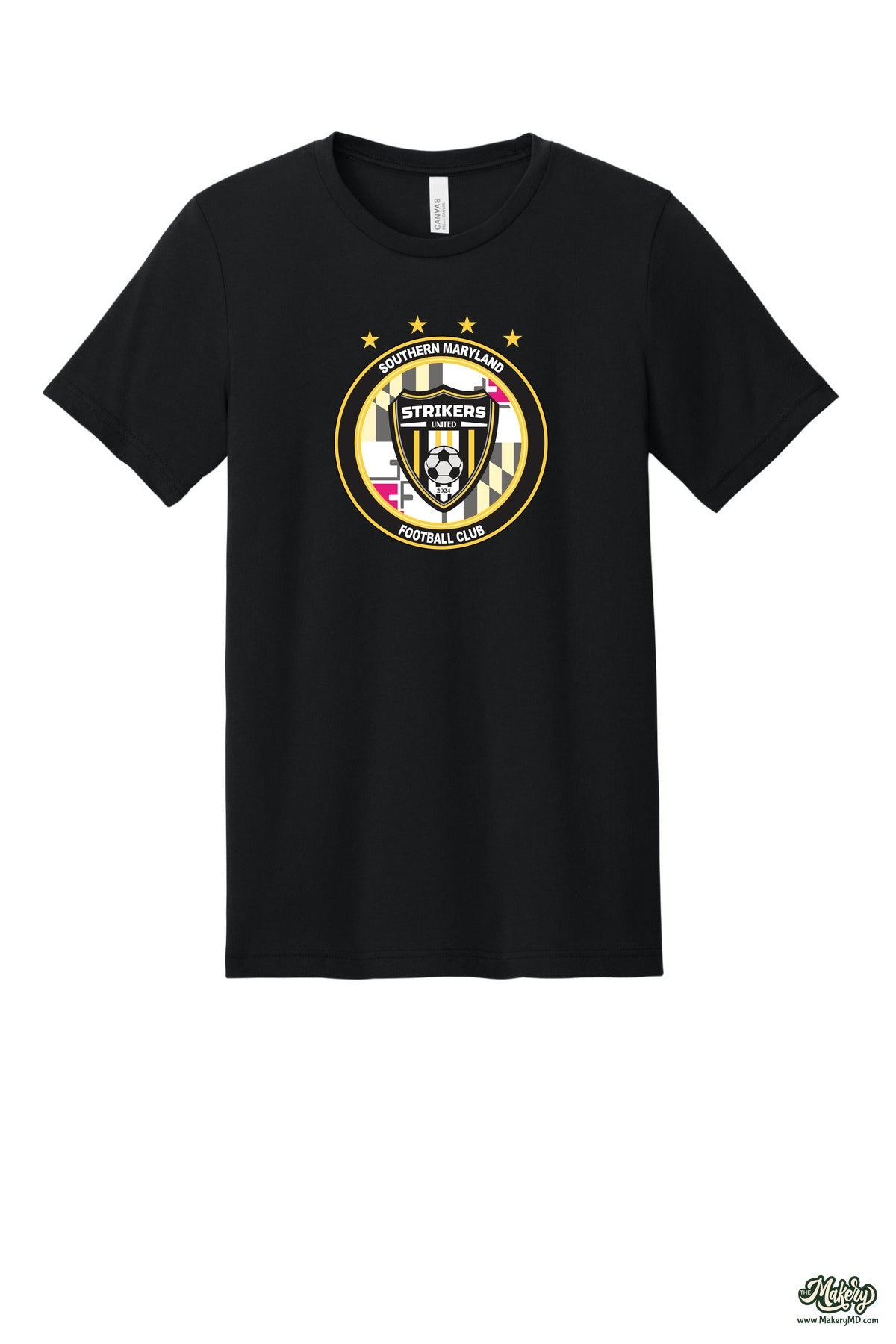Short Sleeve Ringspun Cotton Tee / Solid Black Blend / front