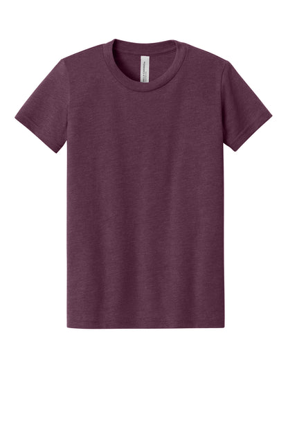 BELLA+CANVAS Youth Heather CVC Tee. BC3001YCVC (Choose Your Design)