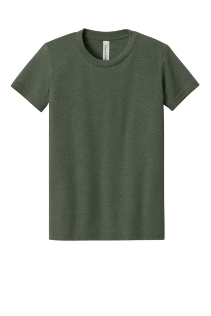 BELLA+CANVAS Youth Heather CVC Tee. BC3001YCVC (Choose Your Design)