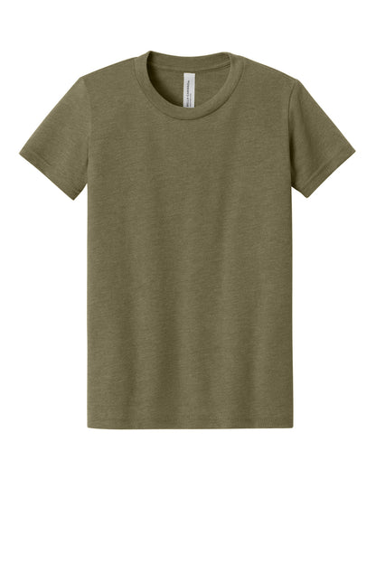 BELLA+CANVAS Youth Heather CVC Tee. BC3001YCVC (Choose Your Design)