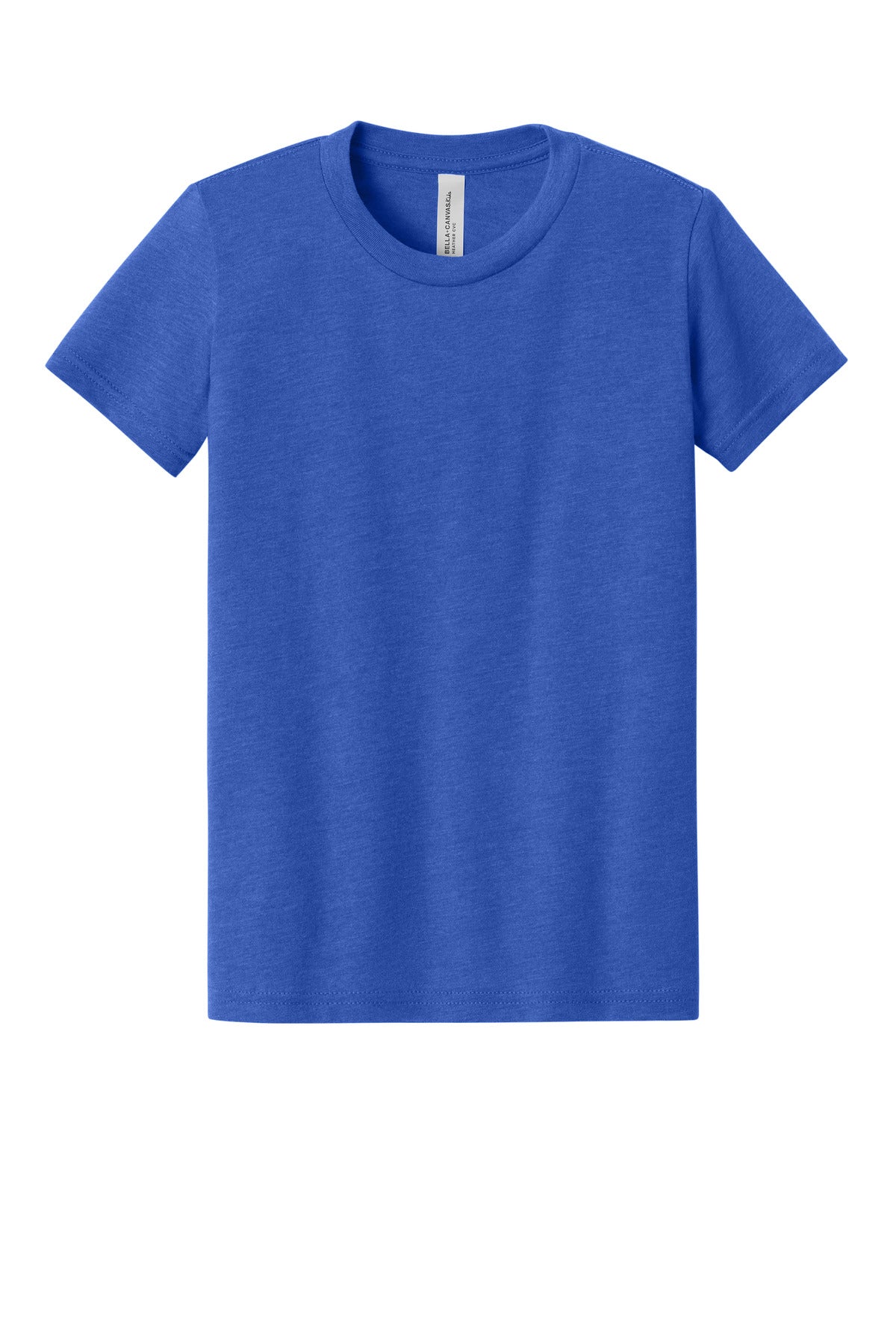 Short Sleeve Ringspun Cotton Tee Youth - Heather True Royal