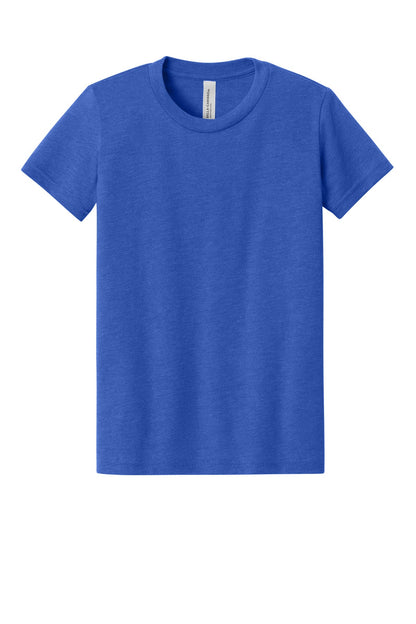 Short Sleeve Ringspun Cotton Tee Youth - Heather True Royal