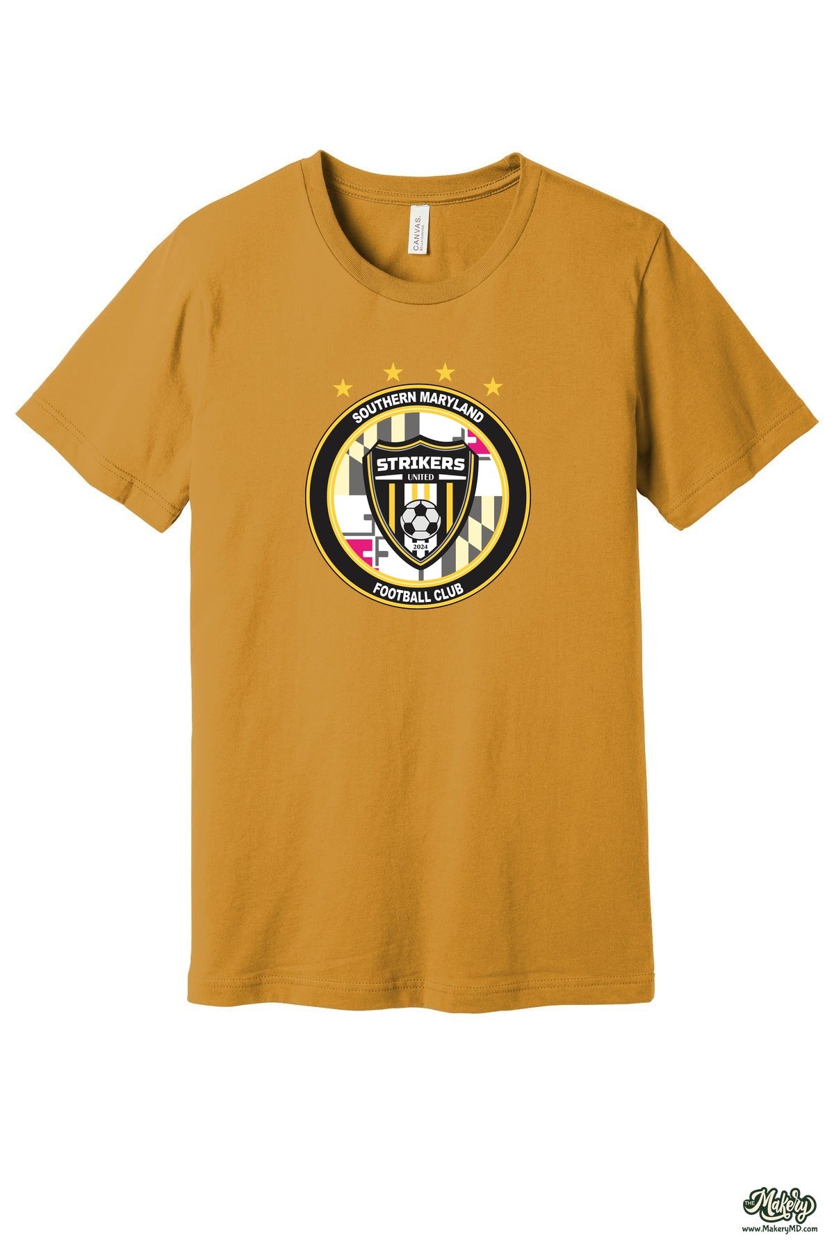 Short Sleeve Ringspun Cotton Tee / Mustard / front