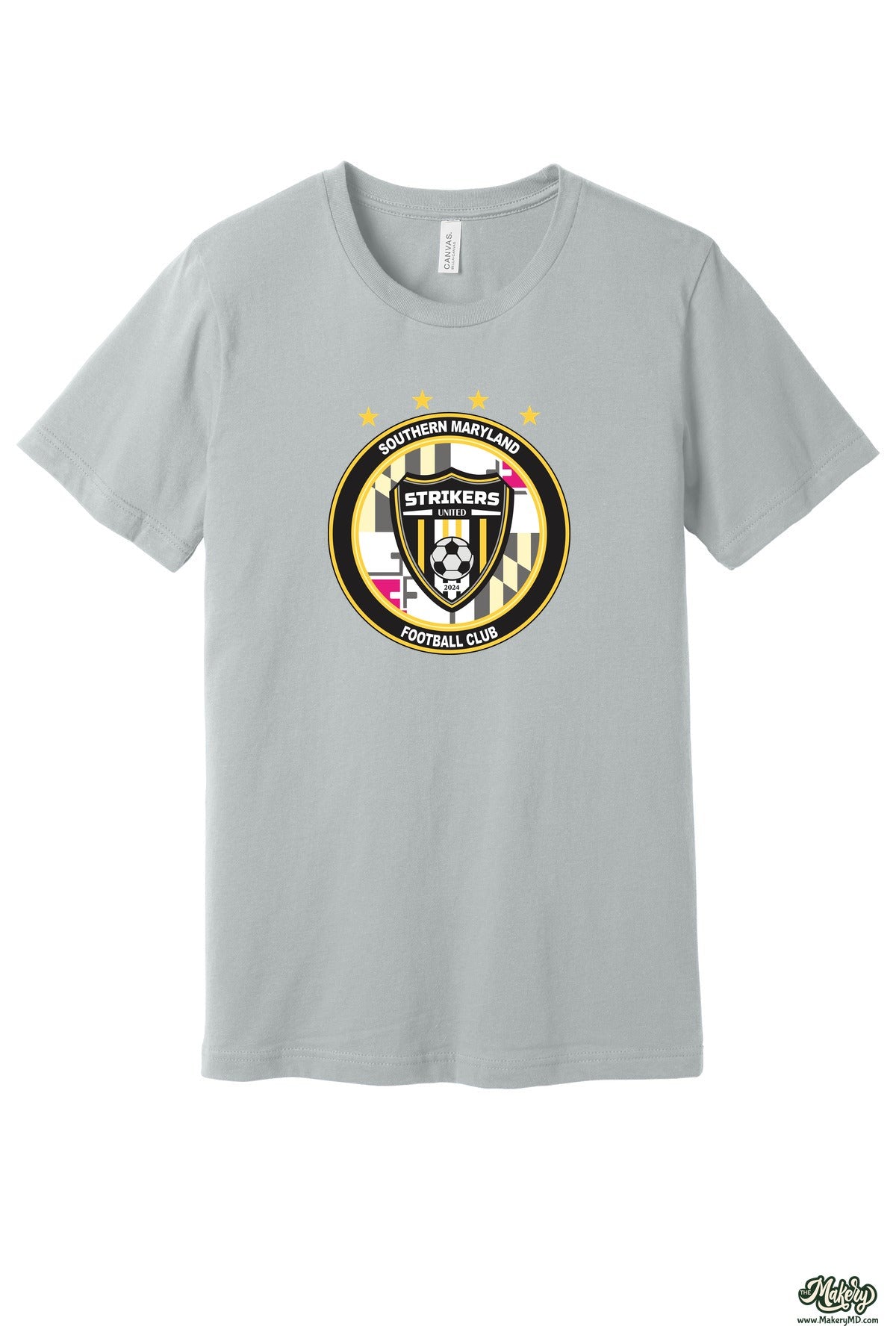 Short Sleeve Ringspun Cotton Tee / Solid Athletic Grey / front