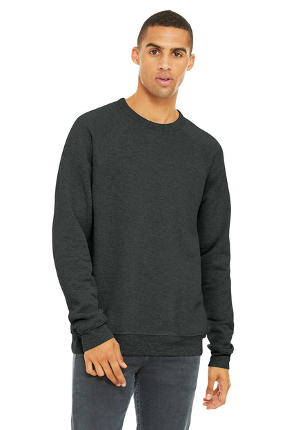 BELLA+CANVAS  Unisex Sponge Fleece Raglan Sweatshirt. BC3901