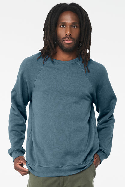 BELLA+CANVAS  Unisex Sponge Fleece Raglan Sweatshirt. BC3901