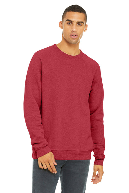 BELLA+CANVAS  Unisex Sponge Fleece Raglan Sweatshirt. BC3901