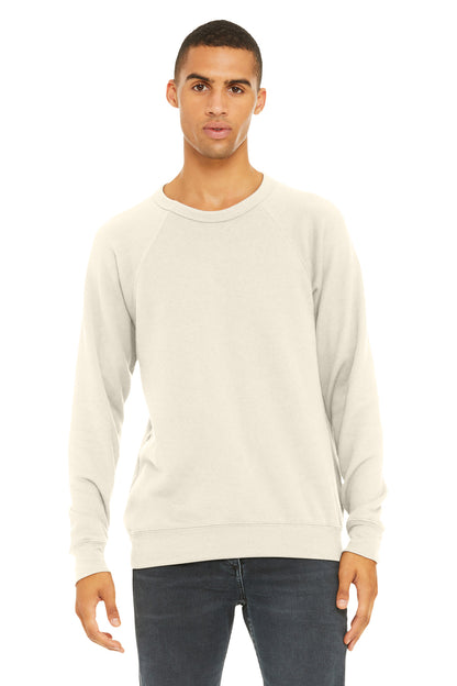 BELLA+CANVAS  Unisex Sponge Fleece Raglan Sweatshirt. BC3901