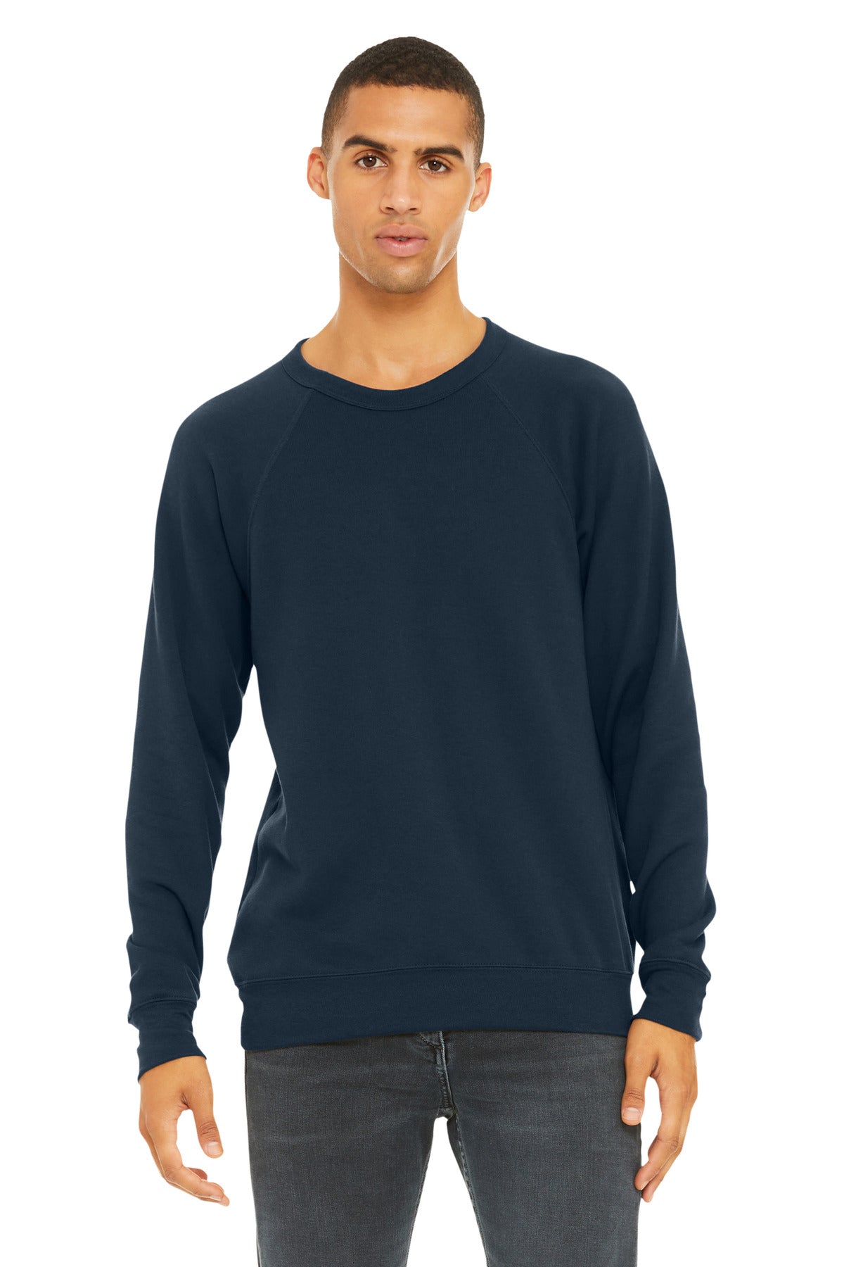 BELLA+CANVAS  Unisex Sponge Fleece Raglan Sweatshirt. BC3901