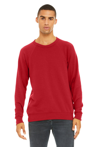 BELLA+CANVAS  Unisex Sponge Fleece Raglan Sweatshirt. BC3901