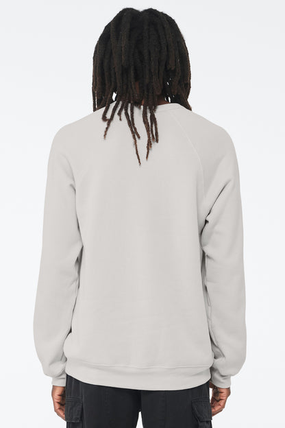 BELLA+CANVAS  Unisex Sponge Fleece Raglan Sweatshirt. BC3901