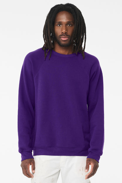 BELLA+CANVAS  Unisex Sponge Fleece Raglan Sweatshirt. BC3901