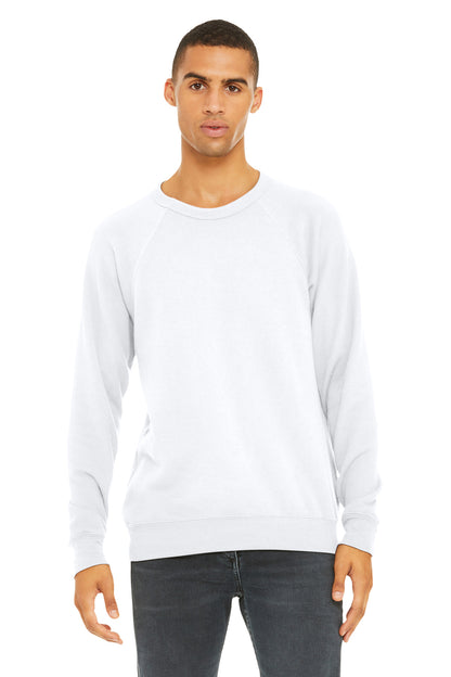 BELLA+CANVAS  Unisex Sponge Fleece Raglan Sweatshirt. BC3901