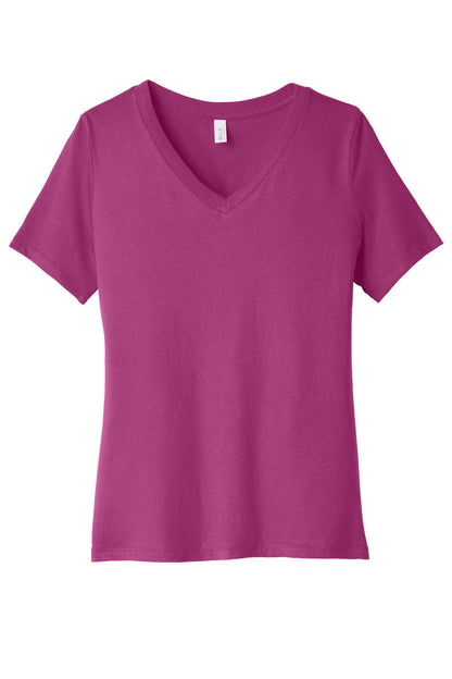 BELLA+CANVAS  Women's Relaxed Jersey Short Sleeve V-Neck Tee. BC6405