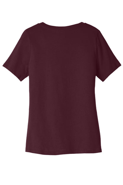 BELLA+CANVAS  Women's Relaxed Jersey Short Sleeve V-Neck Tee. BC6405