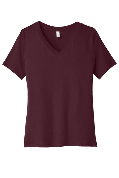 BELLA+CANVAS  Women's Relaxed Jersey Short Sleeve V-Neck Tee. BC6405