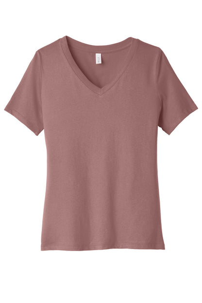 BELLA+CANVAS  Women's Relaxed Jersey Short Sleeve V-Neck Tee. BC6405