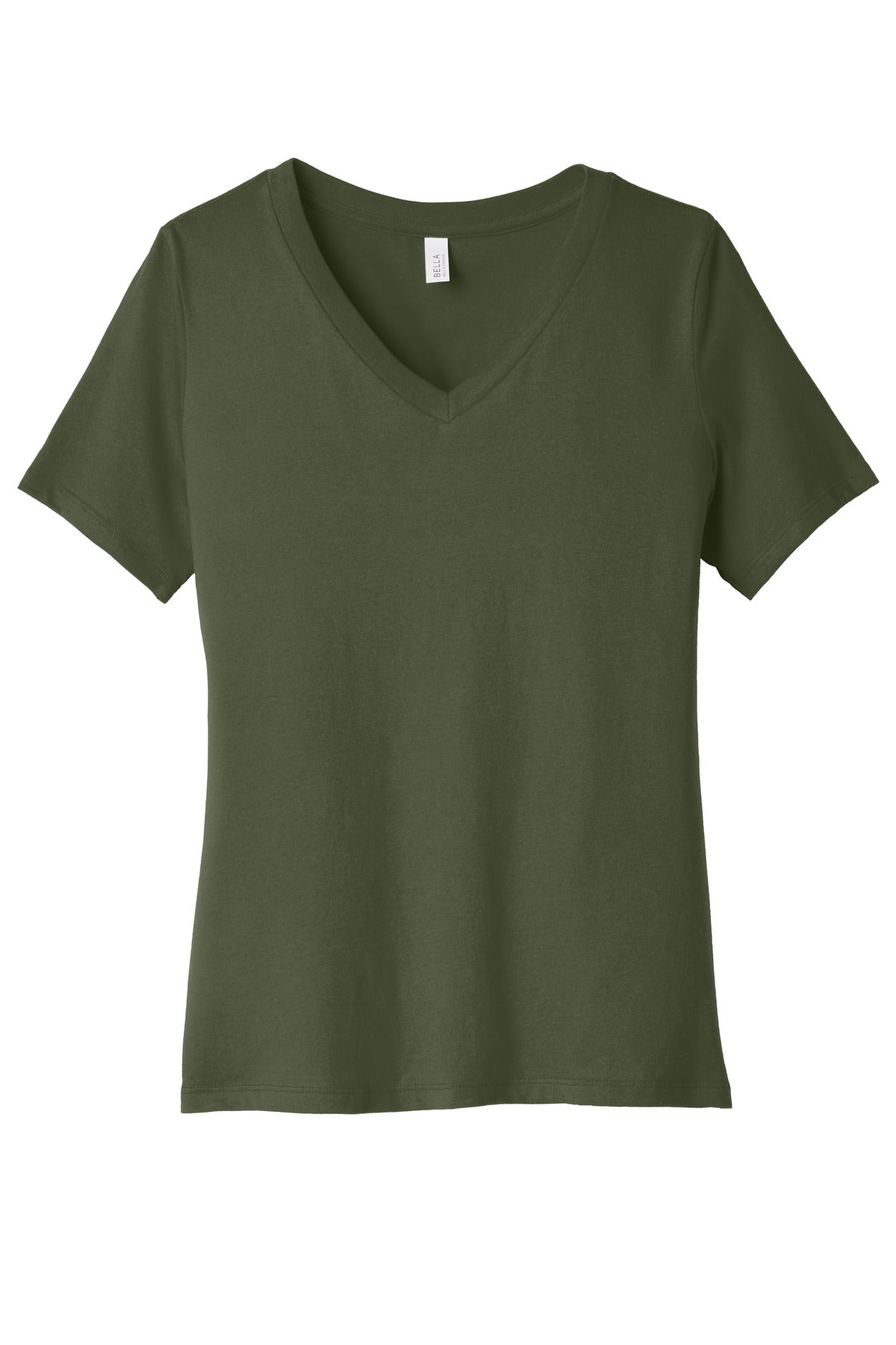 BELLA+CANVAS  Women's Relaxed Jersey Short Sleeve V-Neck Tee. BC6405