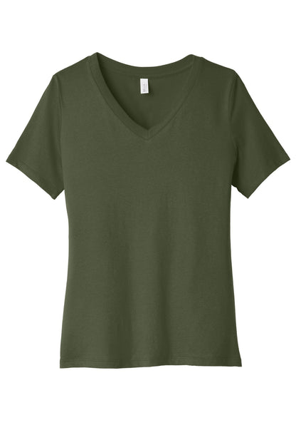BELLA+CANVAS  Women's Relaxed Jersey Short Sleeve V-Neck Tee. BC6405