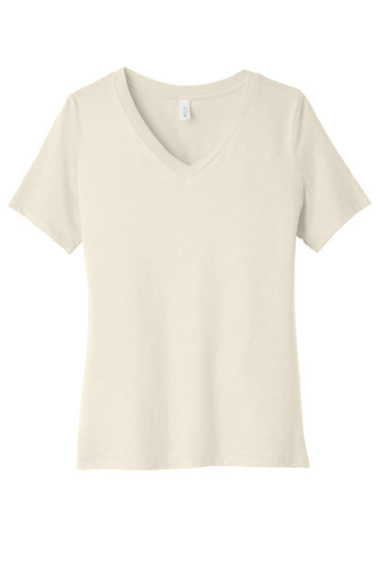 BELLA+CANVAS  Women's Relaxed Jersey Short Sleeve V-Neck Tee. BC6405
