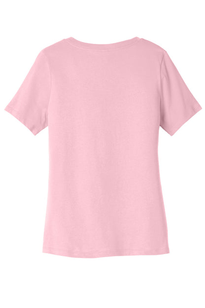 BELLA+CANVAS  Women's Relaxed Jersey Short Sleeve V-Neck Tee. BC6405