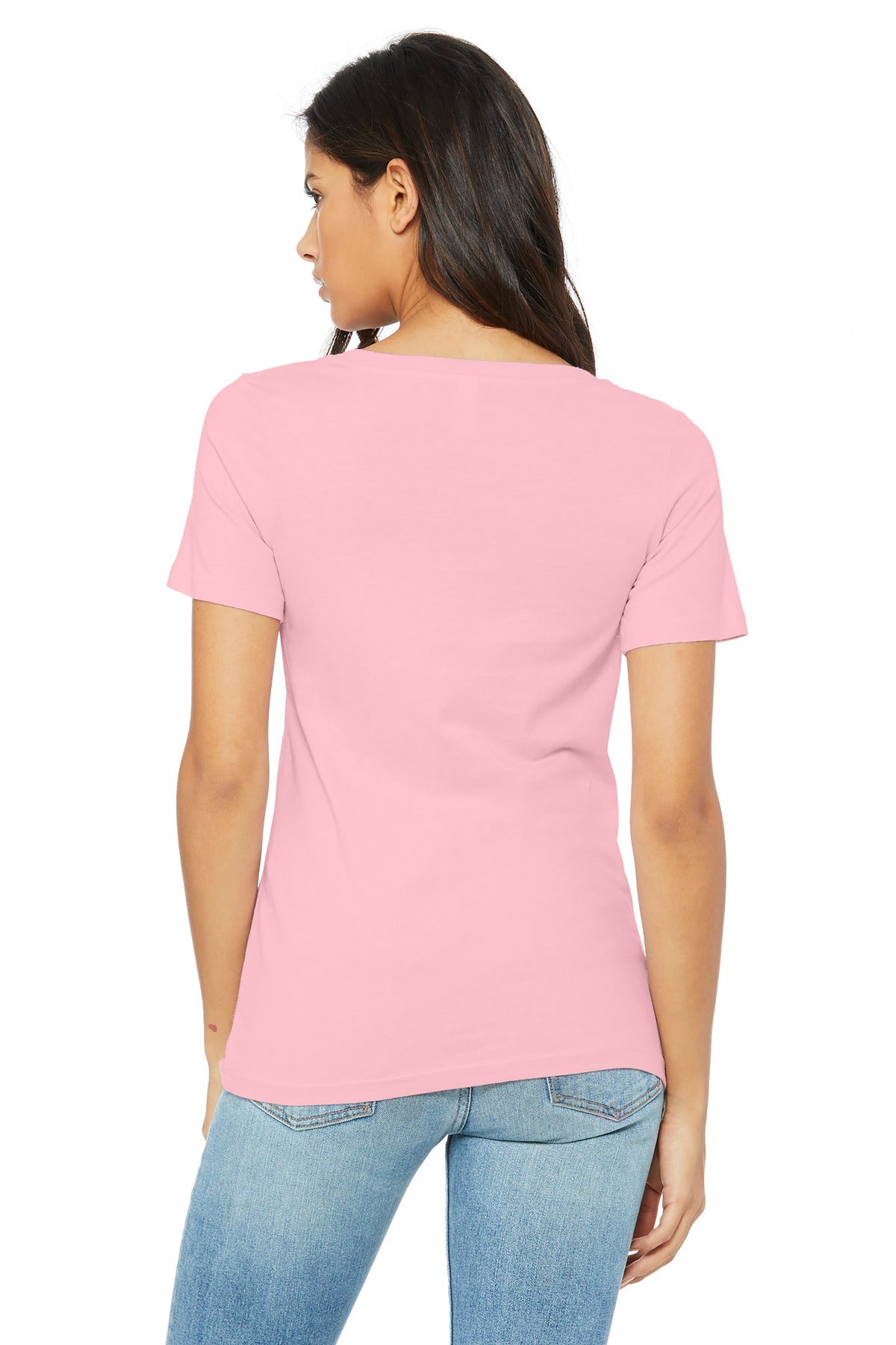 BELLA+CANVAS  Women's Relaxed Jersey Short Sleeve V-Neck Tee. BC6405