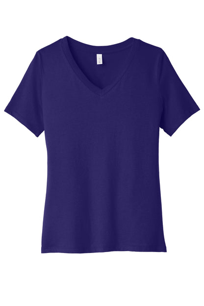 BELLA+CANVAS  Women's Relaxed Jersey Short Sleeve V-Neck Tee. BC6405