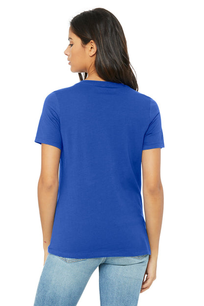 BELLA+CANVAS  Women's Relaxed Jersey Short Sleeve V-Neck Tee. BC6405