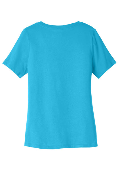 BELLA+CANVAS  Women's Relaxed Jersey Short Sleeve V-Neck Tee. BC6405